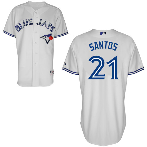 Sergio Santos #21 MLB Jersey-Toronto Blue Jays Men's Authentic Home White Cool Base Baseball Jersey
